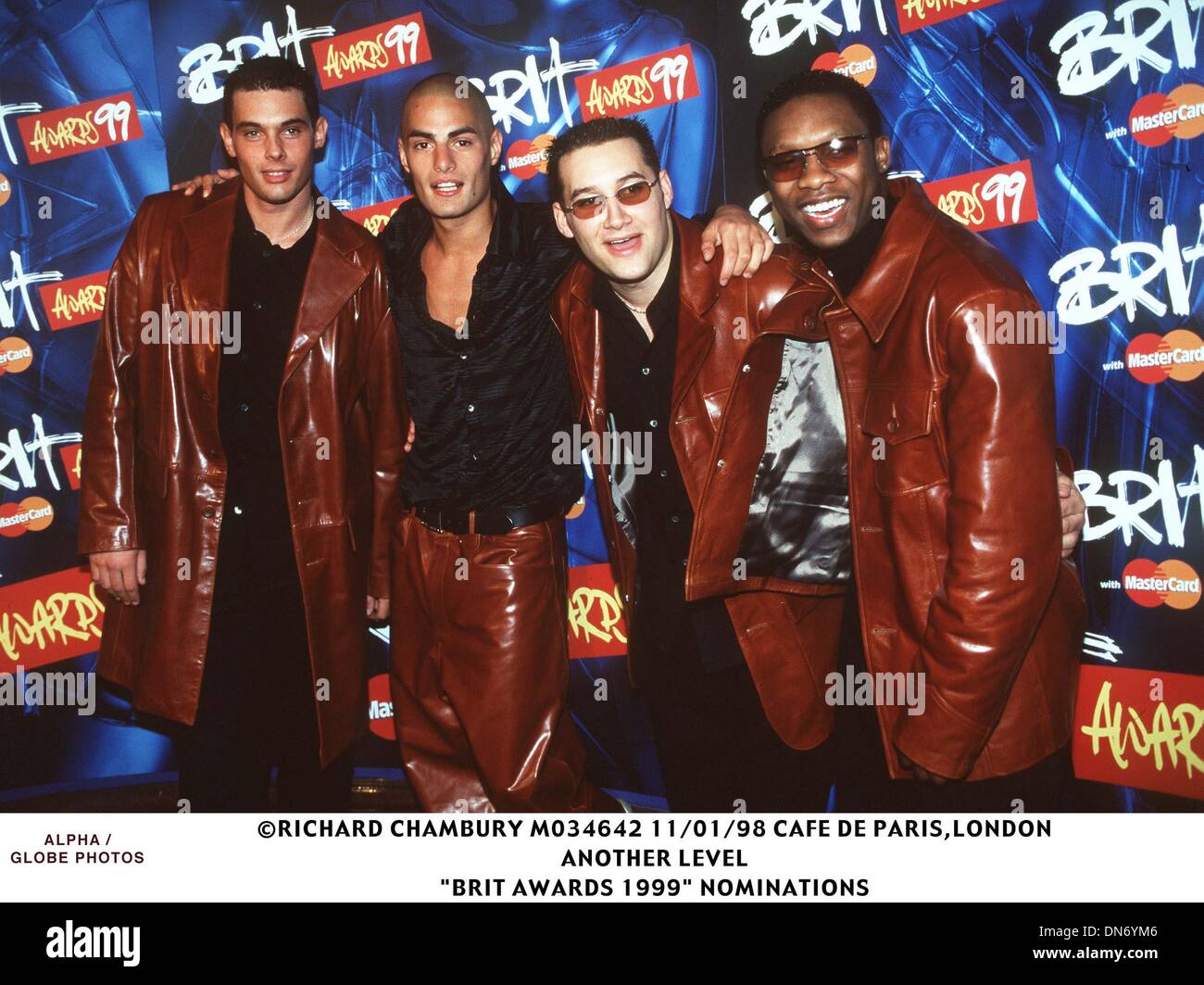 11 janvier 1998 - Londres, Grande-Bretagne - 11/01/98 CAFE DE PARIS.UN AUTRE NIVEAU .''BRIT Awards 1999'' LES CANDIDATURES(Image Crédit : © Globe Photos/ZUMAPRESS.com) Banque D'Images