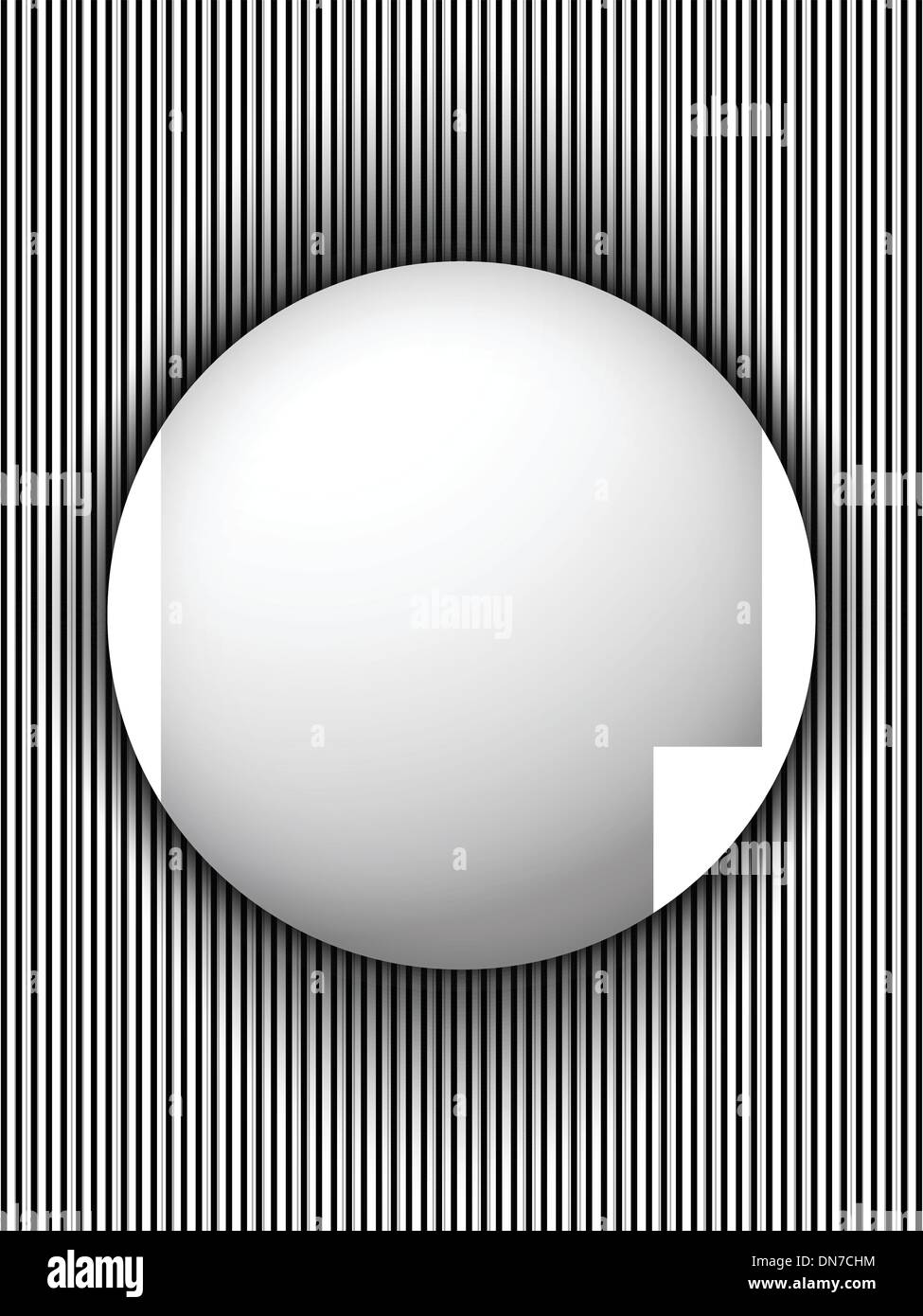 Circle Border bandes noires et blanches Illustration de Vecteur