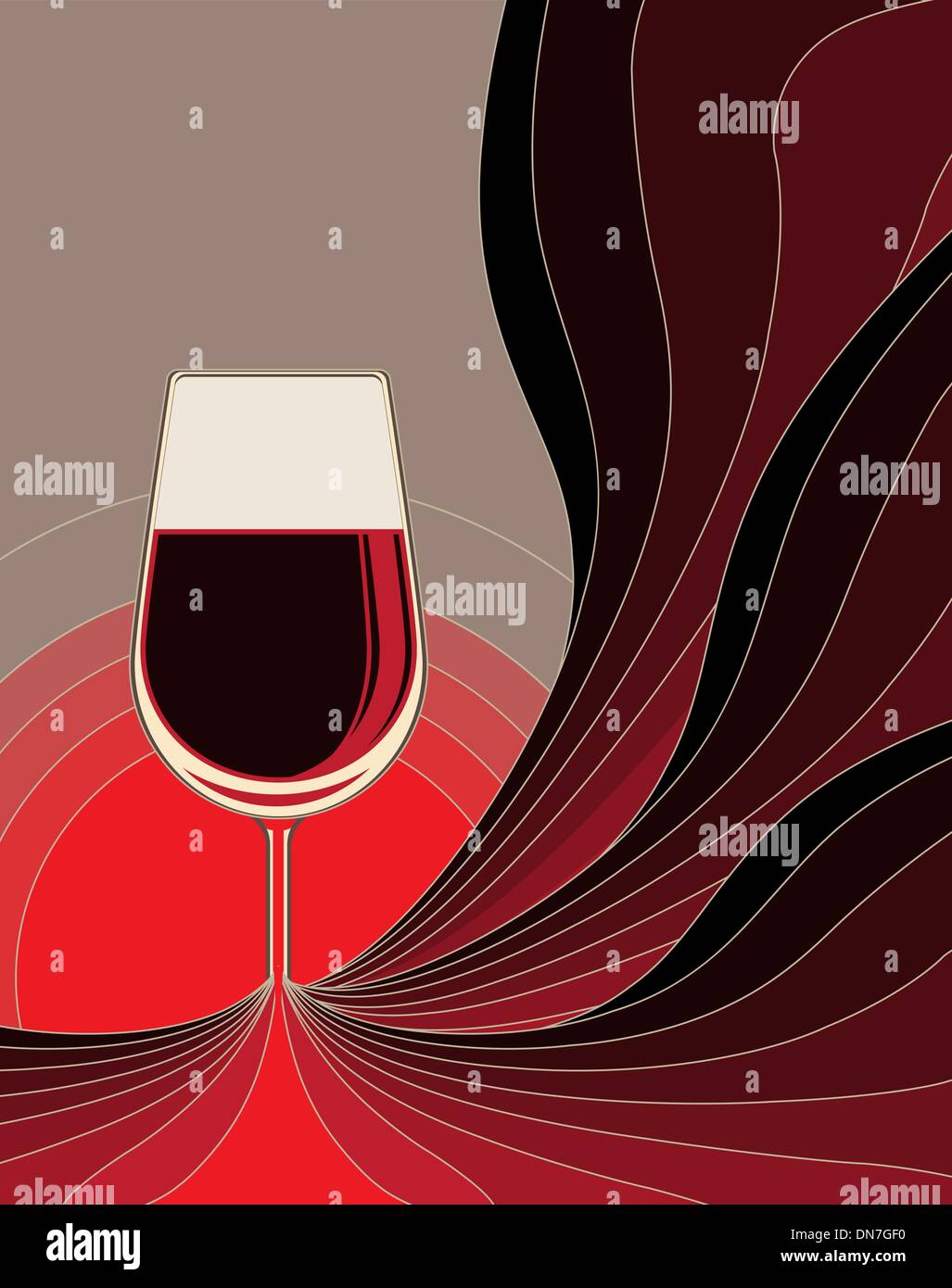 La naissance de vin rouge vin"┐ Au¢s naissance Illustration de Vecteur