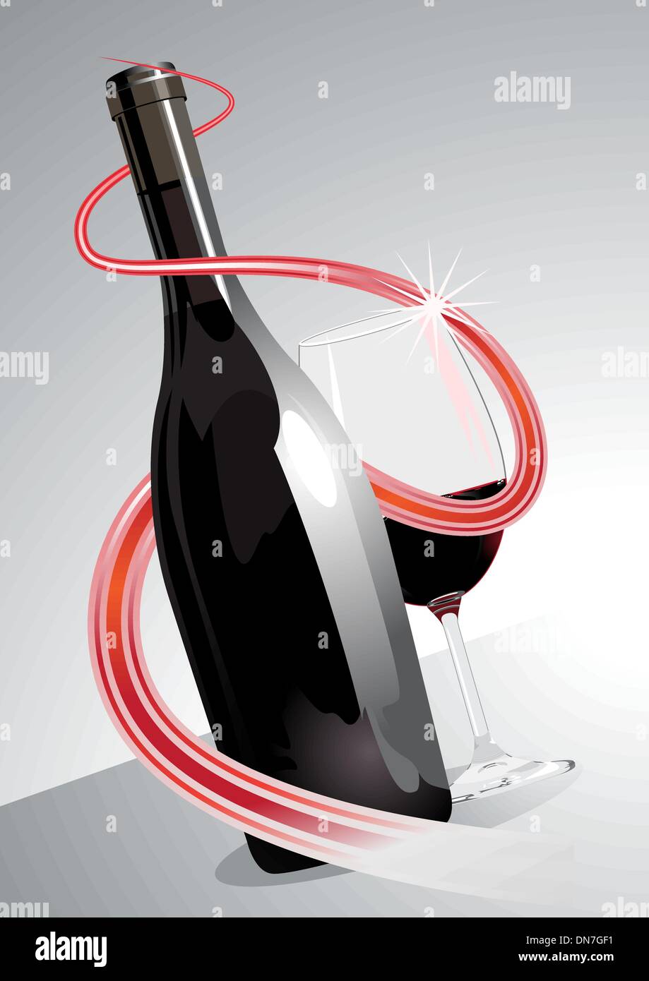 Vin rouge supérieur ou Premium Illustration de Vecteur