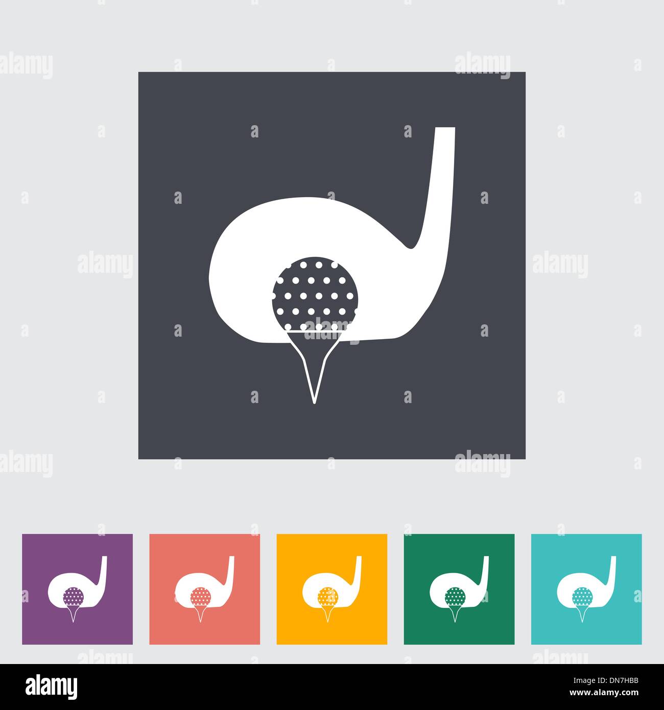 Télévision Golf seule icône. Illustration de Vecteur