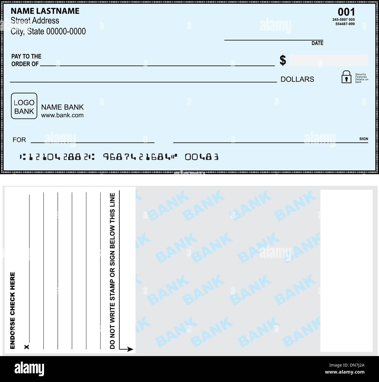 Chèque bancaire Option Illustration de Vecteur