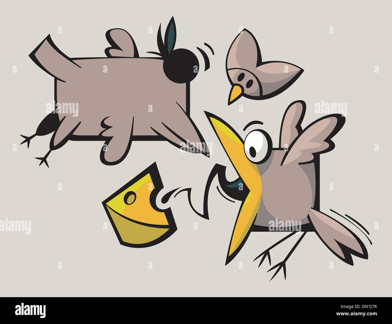 Funny cute Birds Illustration de Vecteur