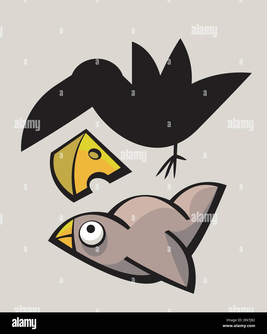 Funny cute Birds Illustration de Vecteur