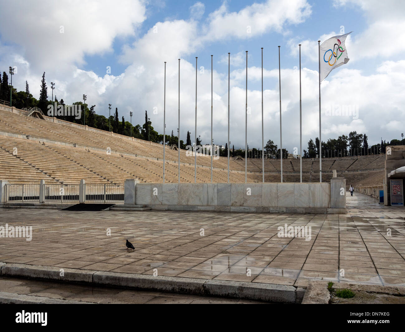 Site Stade panathénien de premiers Jeux Olympiques modernes à Athènes Grèce 1896. Banque D'Images