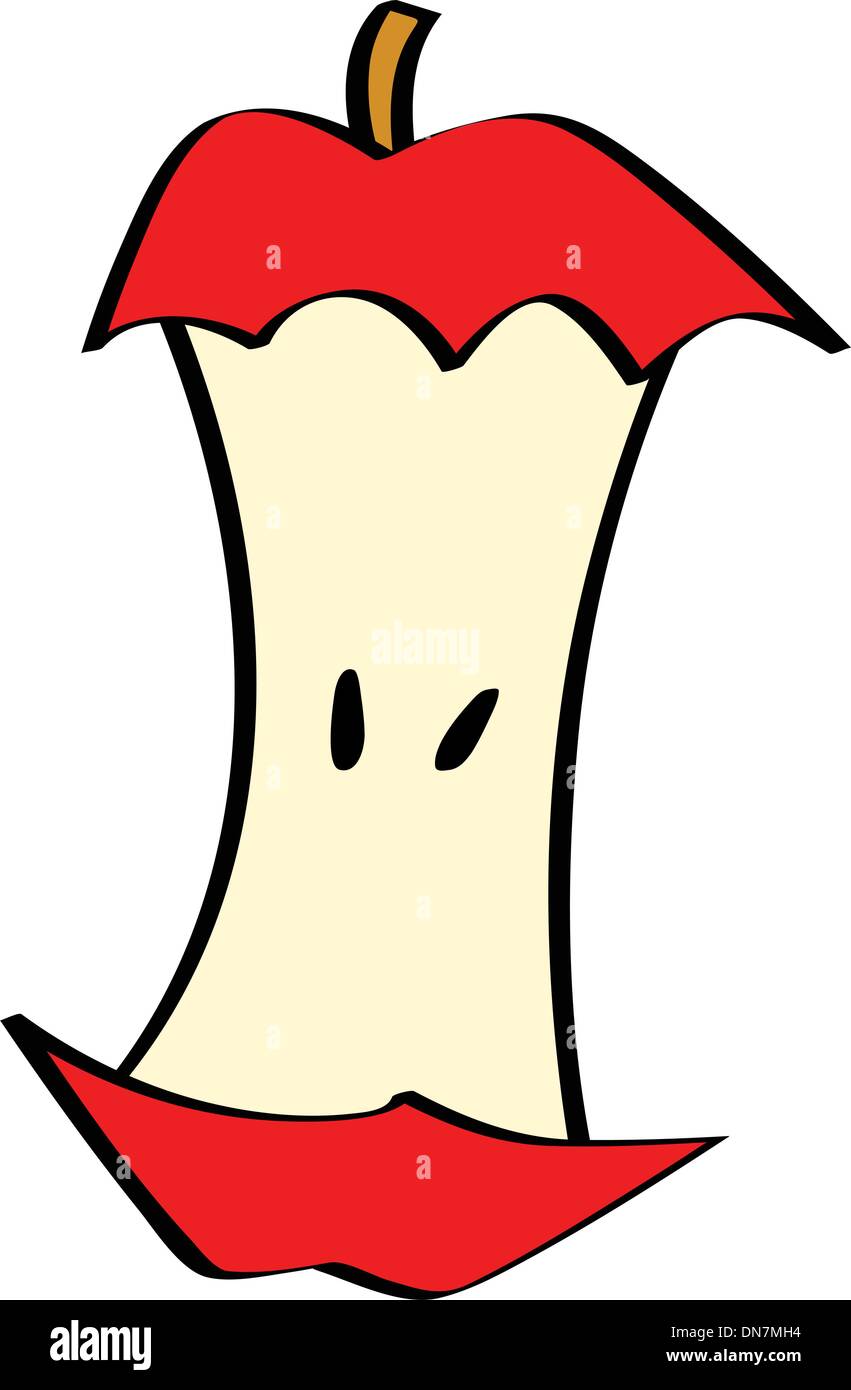 Trognon de pomme Illustration de Vecteur