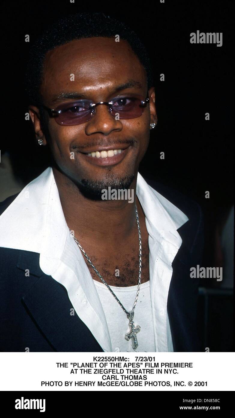 24 juillet 2001 - K22550HMc : 7/23/01.La ''La Planète des singes'' PREMIERE FILM.AU Ziegfeld Theatre à New York..CARL THOMAS. HENRY McGEE/(2001 Image : © Crédit Photos Globe/ZUMAPRESS.com) Banque D'Images