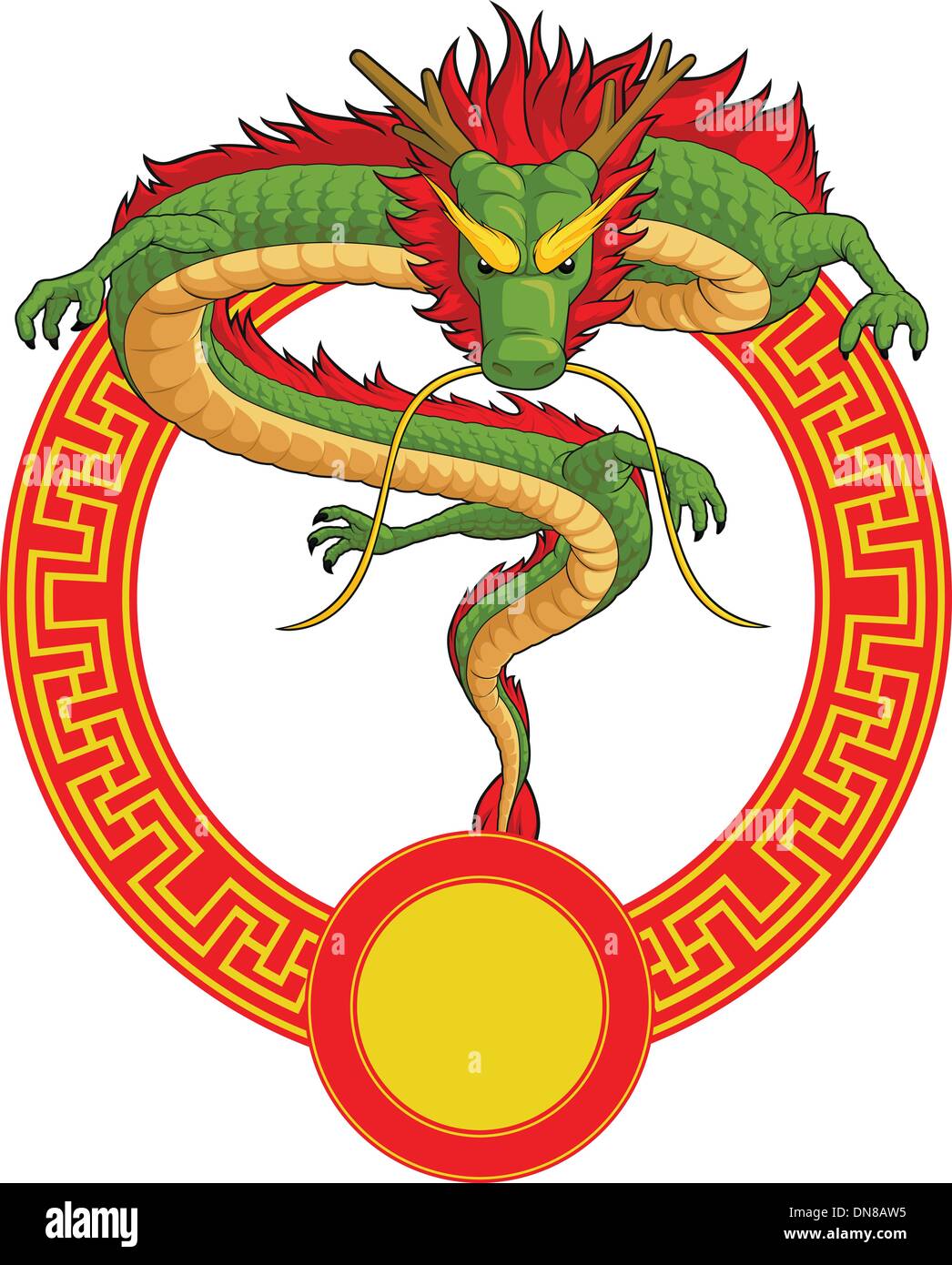 Signe zodiacal chinois Dragon - Animaux Illustration de Vecteur