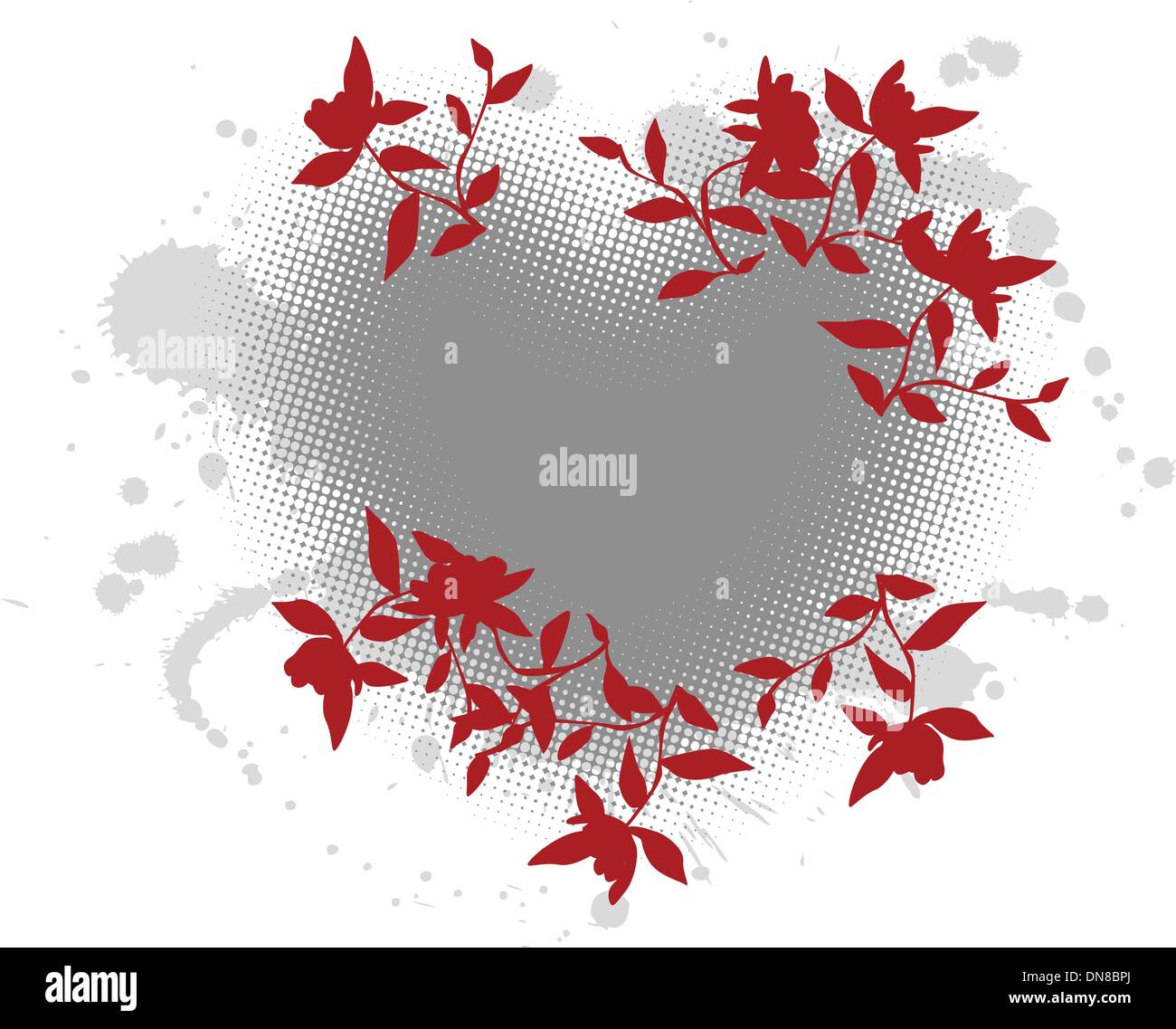 Valentine et banner Illustration de Vecteur