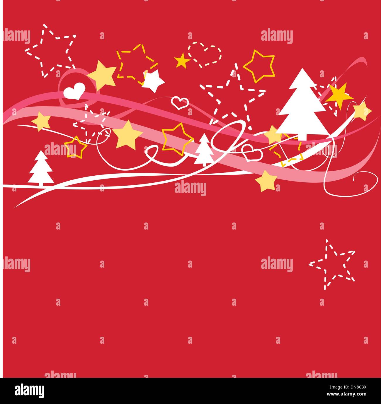 Vecteur de Noël carte ou invitation pour partie avec Joyeux Noël souhaits en espanol : Feliz Navidad Illustration de Vecteur