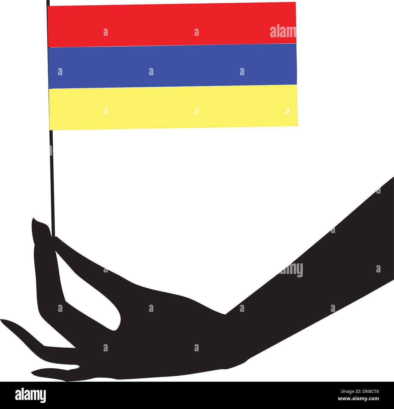 L'Arménie drapeau dans sa main Illustration de Vecteur