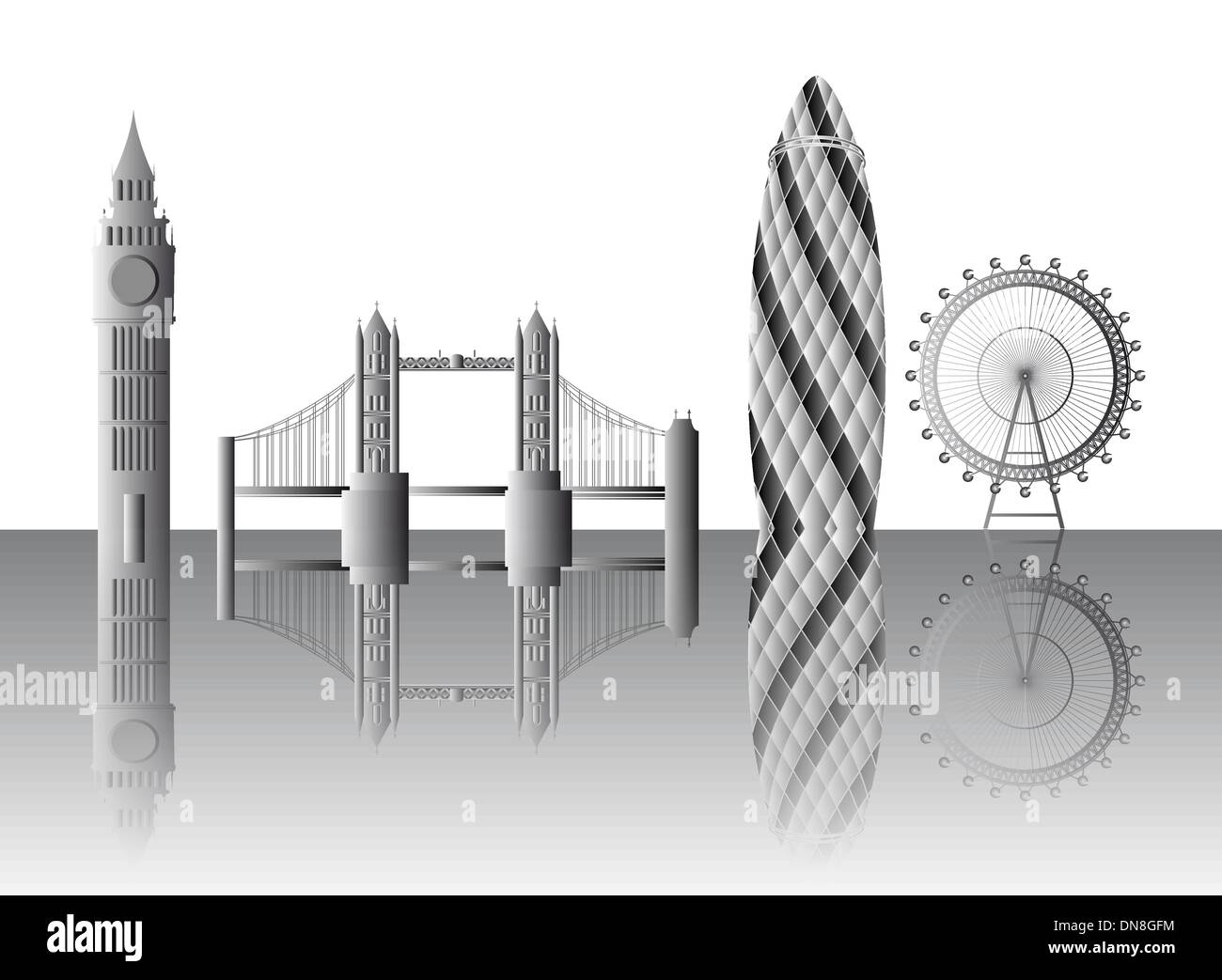 Landmarsk vecteur Londres Illustration de Vecteur