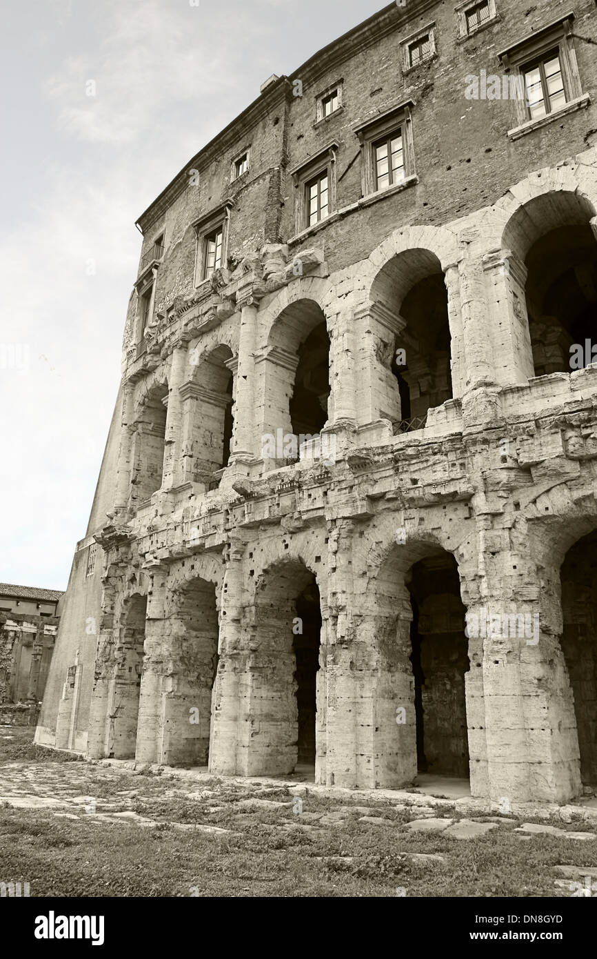 Le théâtre de Marcellus ancien théâtre de plein air à Rome, Italie Banque D'Images