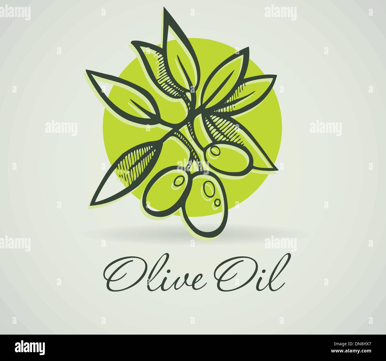 Olive Hand-Drawing Illustration de Vecteur