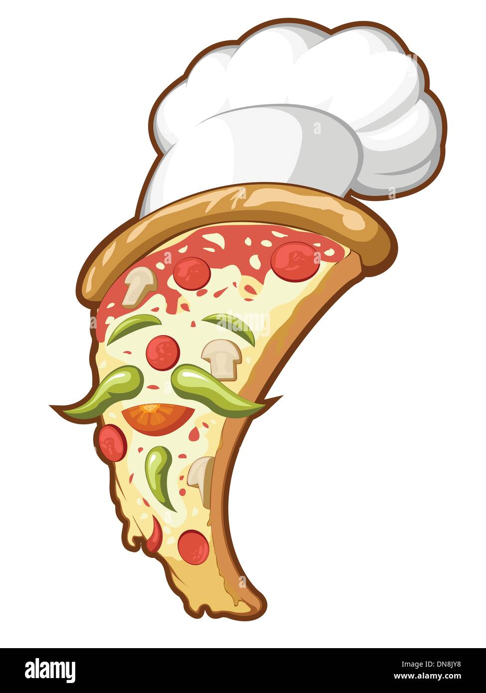 Pizzaiolo Illustration de Vecteur