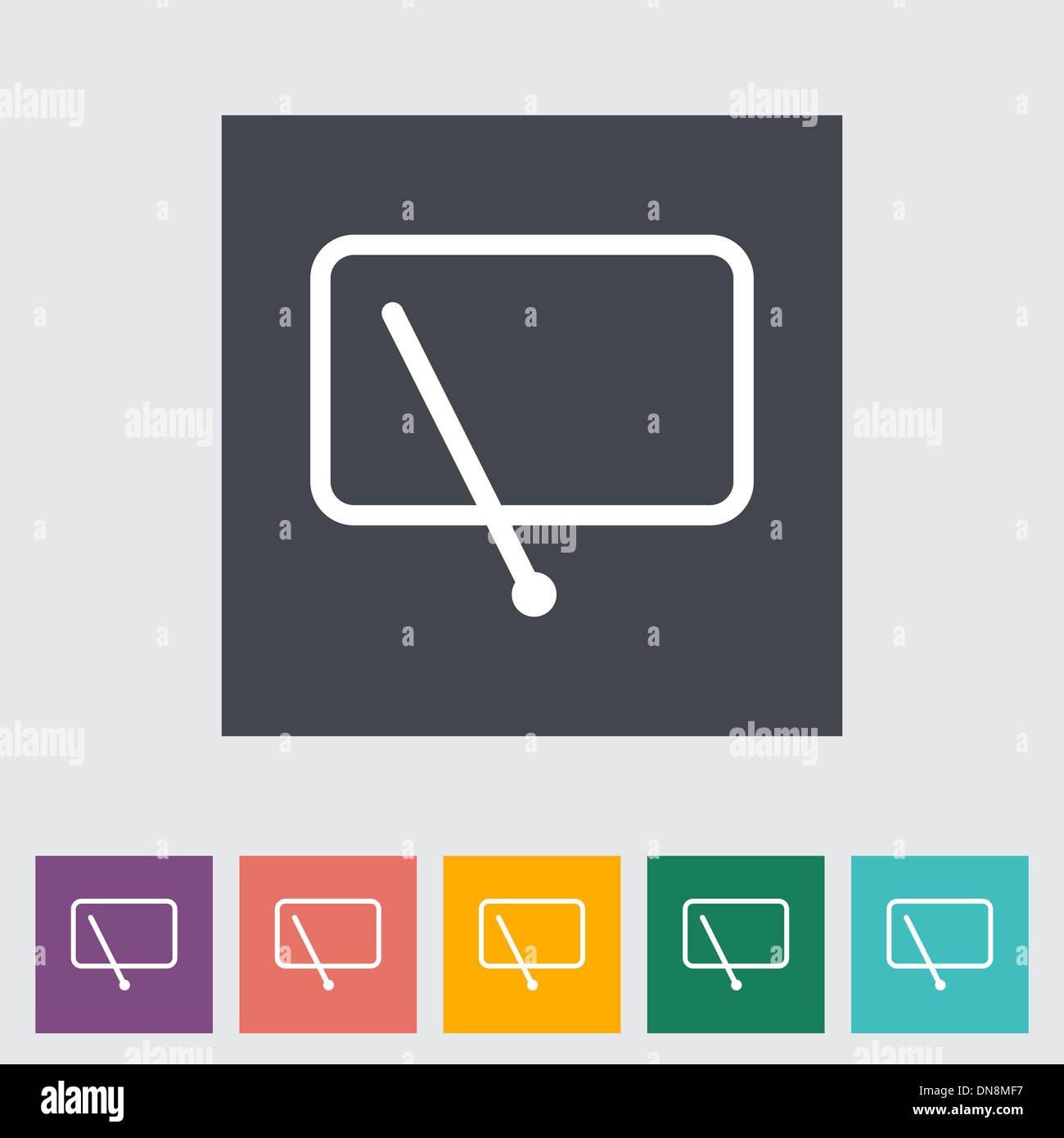 L'icône de voiture télévision essuie-glace. Illustration de Vecteur