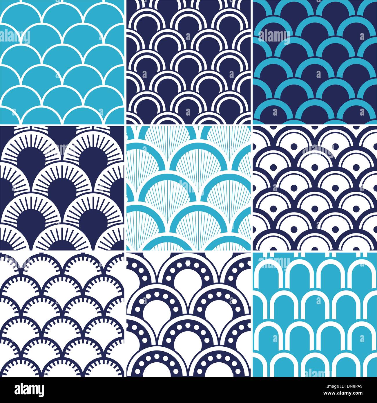 Un modèle d'onde de l'océan Illustration de Vecteur