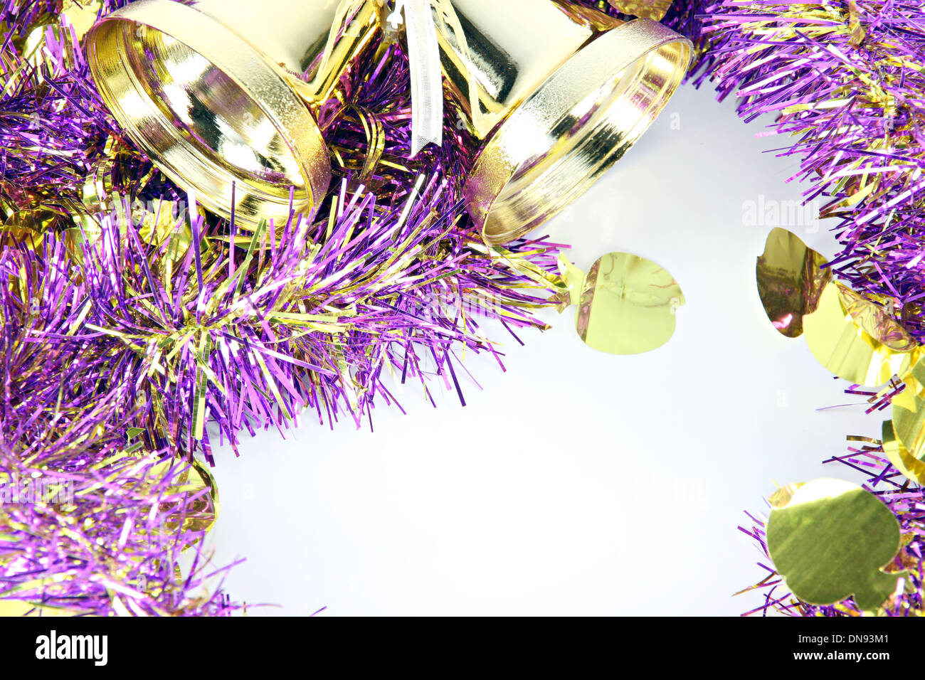 Golden Bell et accessoires de Noël et Nouvel An. Banque D'Images