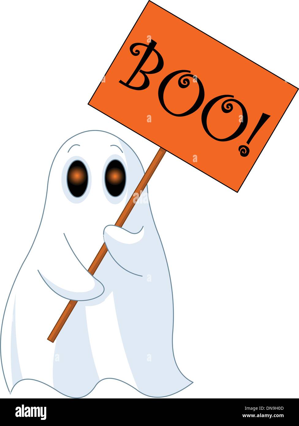 Avec Ghost sign Illustration de Vecteur