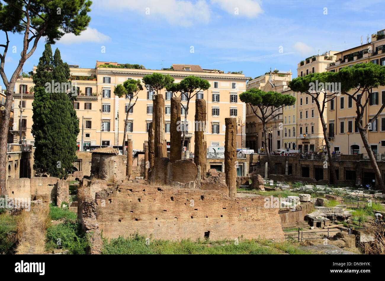 Temple dédié à Feronia. Une ancienne déesse Italique de la récolte, dans Largo di Torre Argentina - Rome, Italie Banque D'Images