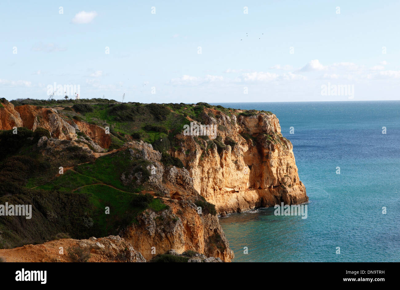 Côte Rocheuse,Algarve, l'océan Atlantique, le Portugal, l'Europe Banque D'Images