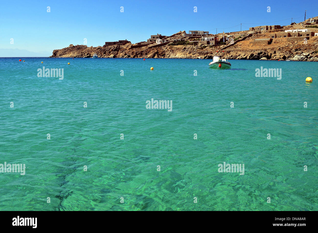 Paradise Beach, Mykonos, Grèce Banque D'Images