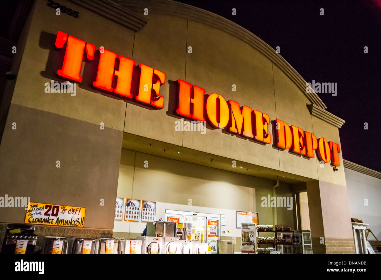 Le magasin Home Depot à West Hills, Los Angeles en Californie Banque D'Images