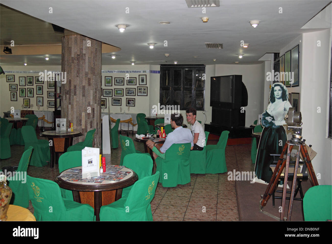 El Rincón del Cine Café, Hôtel Nacional de Cuba, Calle 0, Vedado, La Havane, Cuba, mer des Caraïbes, l'Amérique centrale Banque D'Images