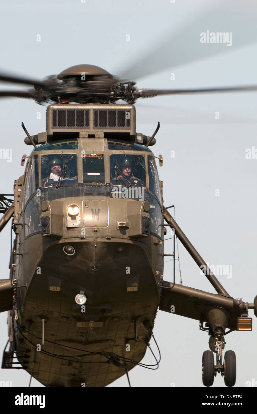 L'hélicoptère Sea King HC4 à Deptford en bas Banque D'Images