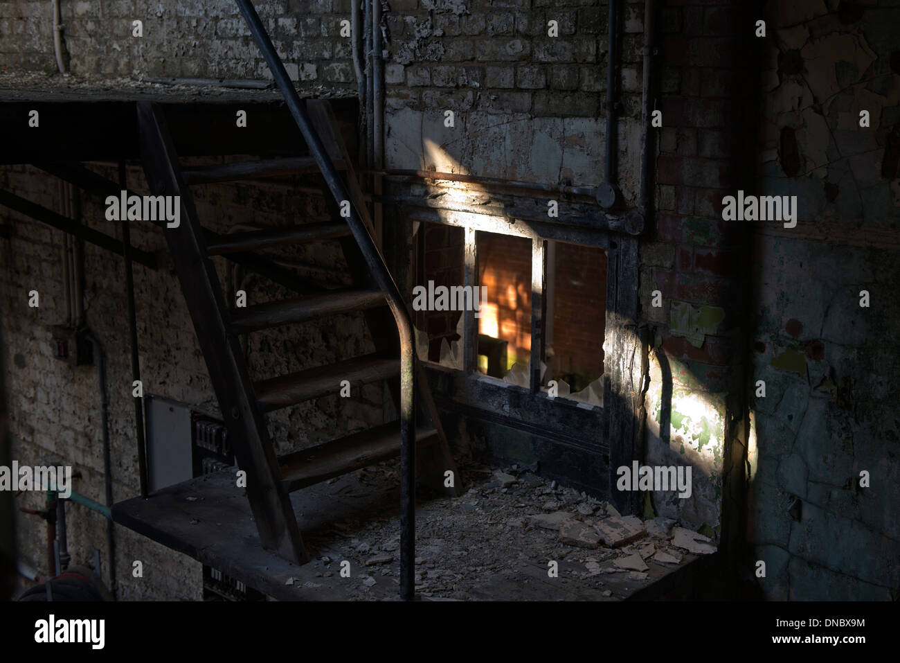 La maintenant fermée et les apparaux de Severalls Hospital Mental, Colchester. Ce fameux lunatic asylum est maintenant en attente de réaménagement. Banque D'Images
