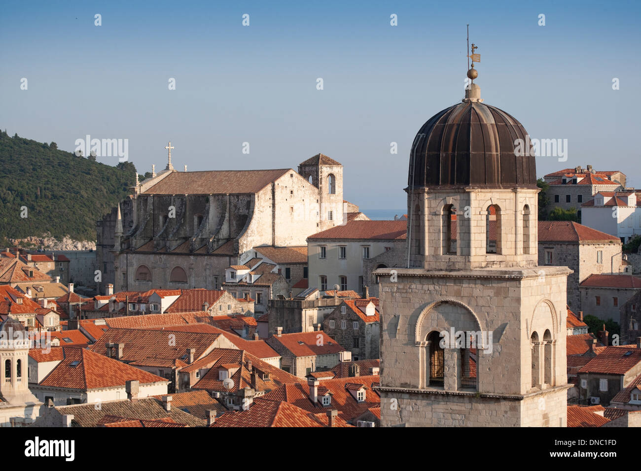 Des toits de la vieille ville, Dubrovnik, Croatie Banque D'Images