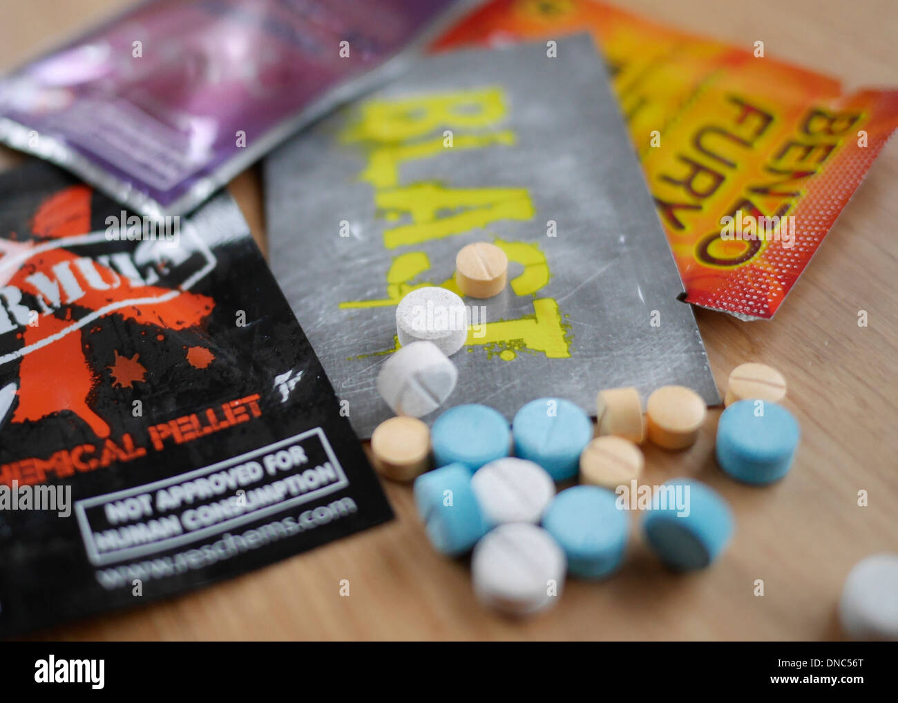 Une sélection d'euphorisants légaux au Royaume-Uni Banque D'Images