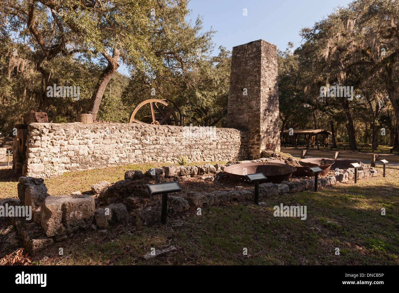 Le David Levy Yulee Sugar Mill Ruins Historic State Park, Floride Banque D'Images