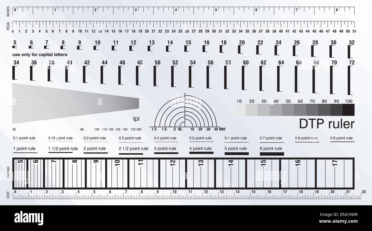 Règle de mesure PAO Illustration de Vecteur