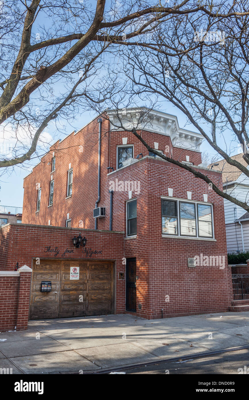 Louis Armstrong House, maintenant un musée, à Corona, Queens, New York, où le trompettiste a vécu de 1942 jusqu'à sa mort en 1971. Banque D'Images