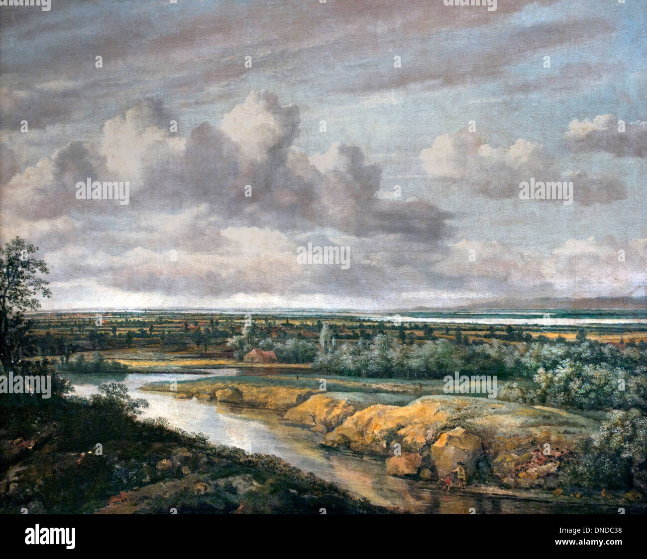 Paysage panoramique 1650 Philippe De Koninck, ou Philips Koninck 1619 - 1688Pays-Bas Néerlandais Banque D'Images
