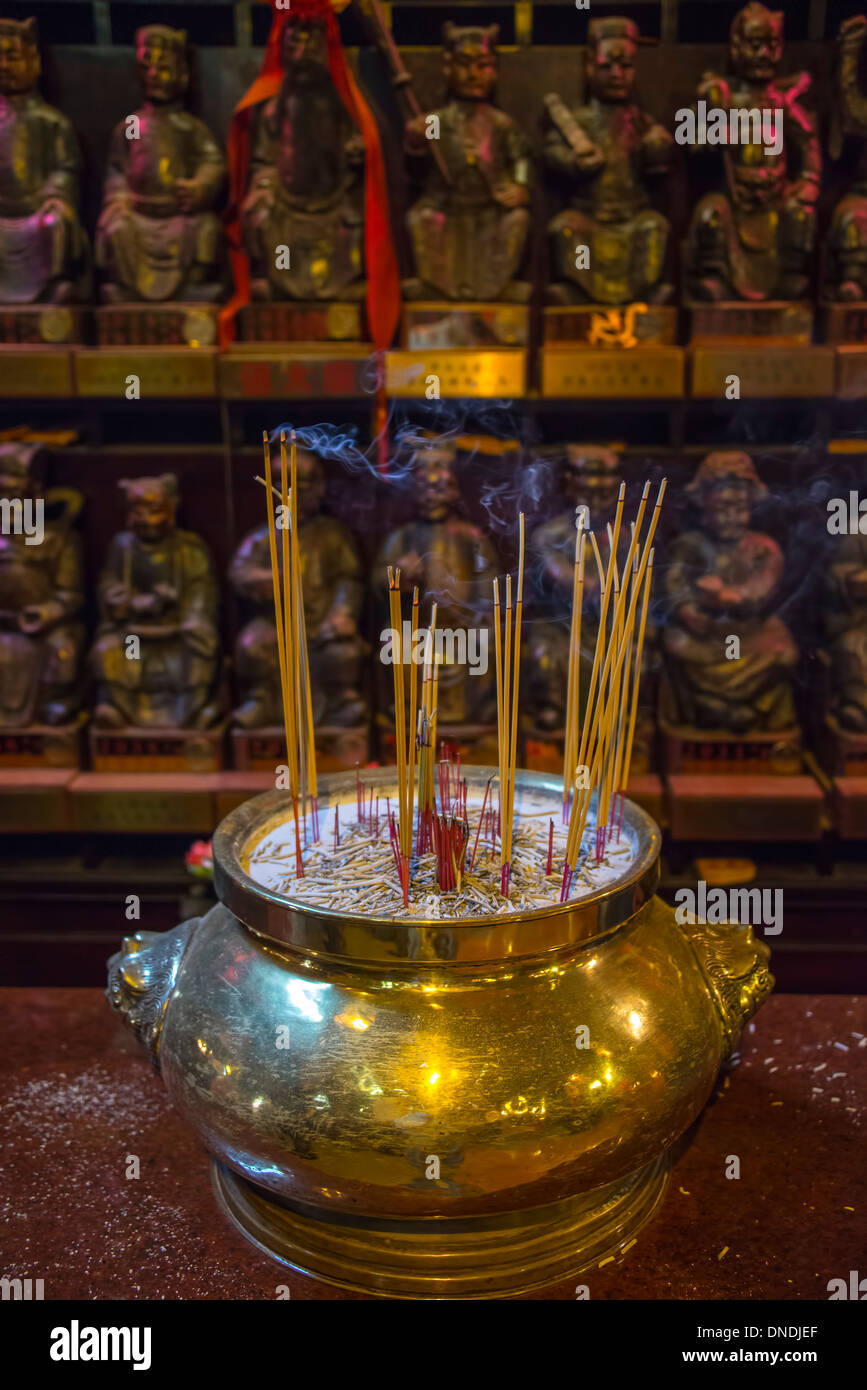 Joss Sticks burning à Pak Tai Temple, Wan Chai, Hong Kong Banque D'Images