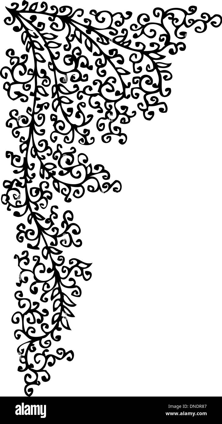 Motif Baroque vignette LVII Banque D'Images