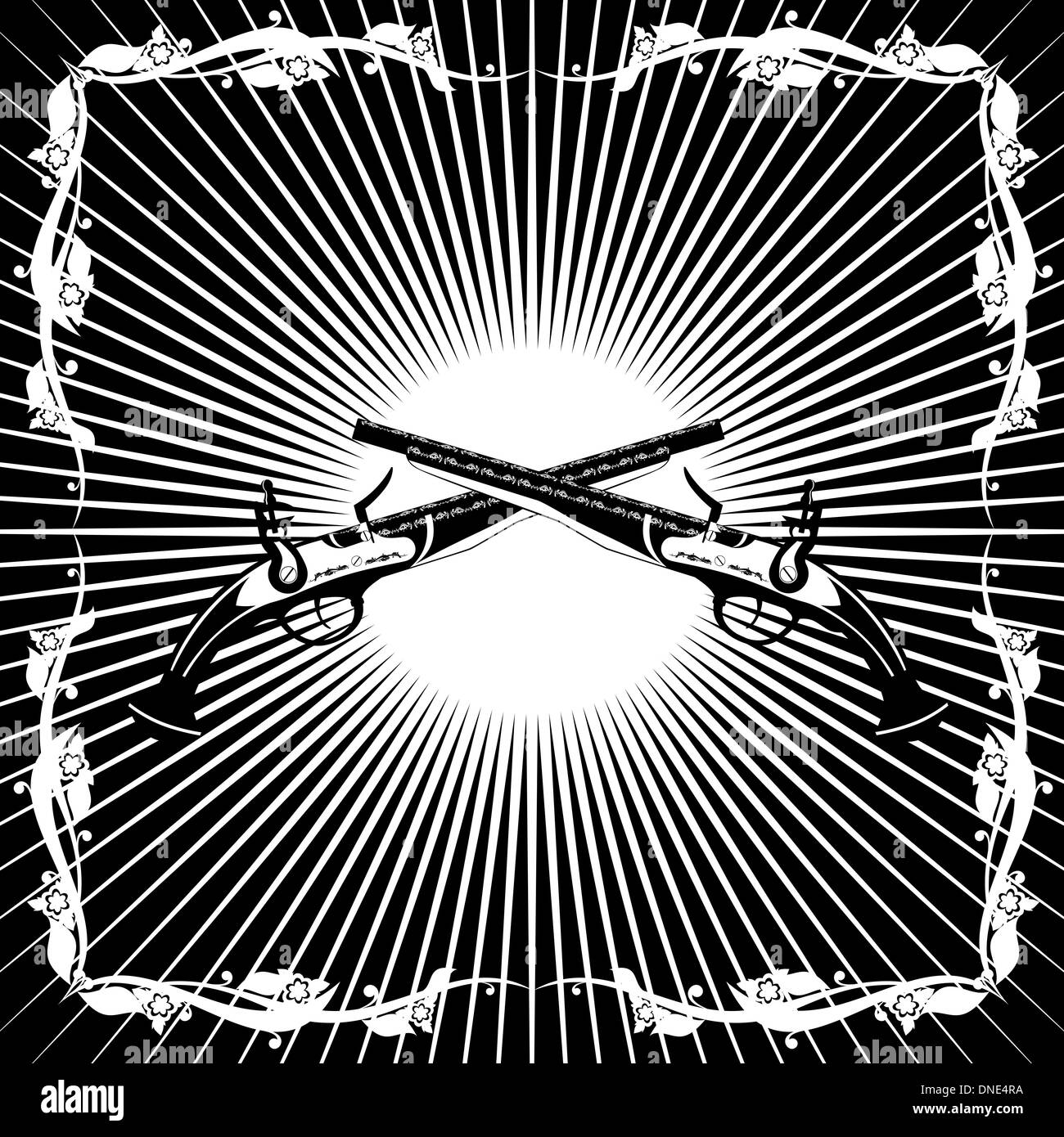 Pistolets de duel d'antiquités Banque D'Images