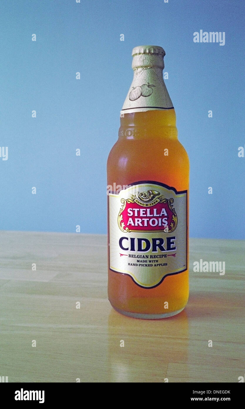 Bouteille de Stella Artois Cidre Banque D'Images