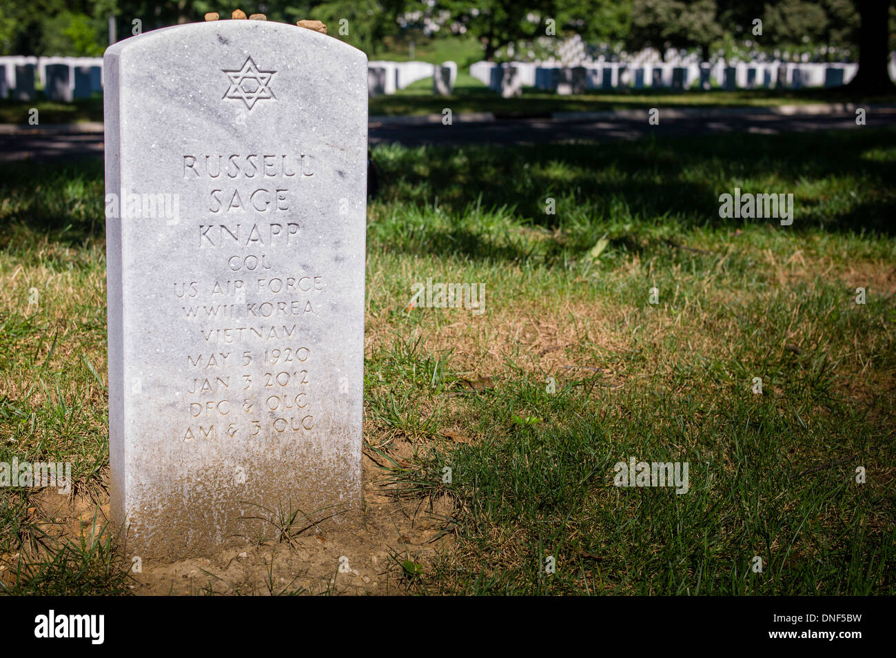 Le cimetière national d'Arlington Arlington en Virginie Banque D'Images