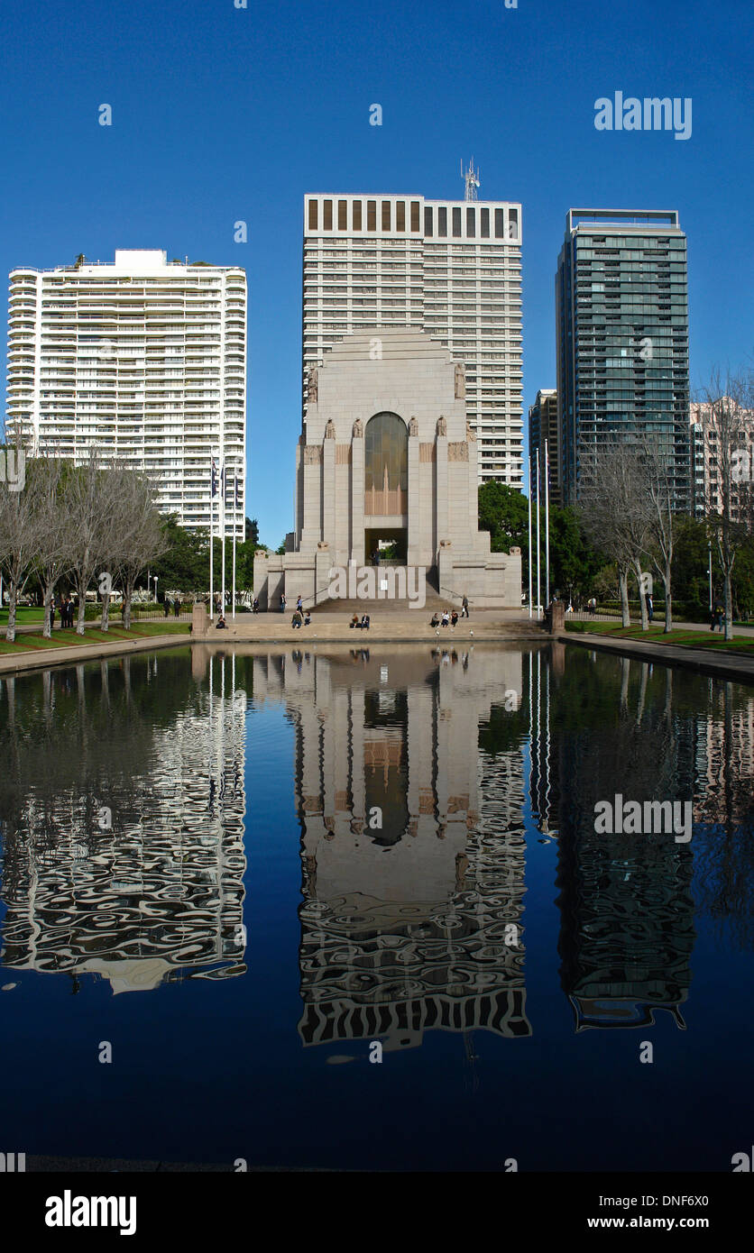 L'ANZAC War Memorial, dans Hyde Park, Sydney, Australie Banque D'Images