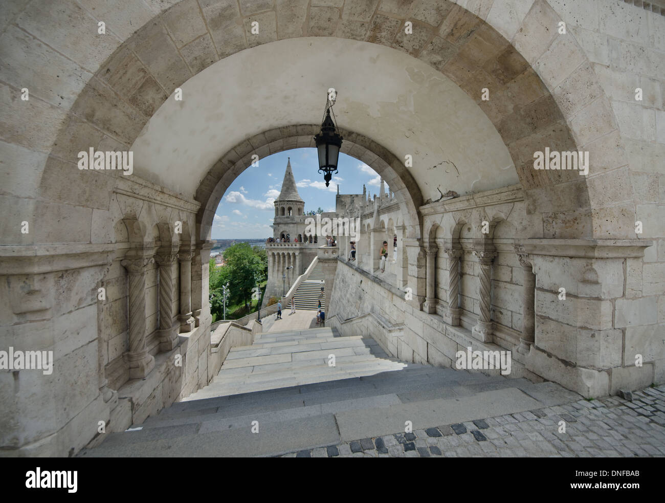 Un passage dans le château de Buda Banque D'Images
