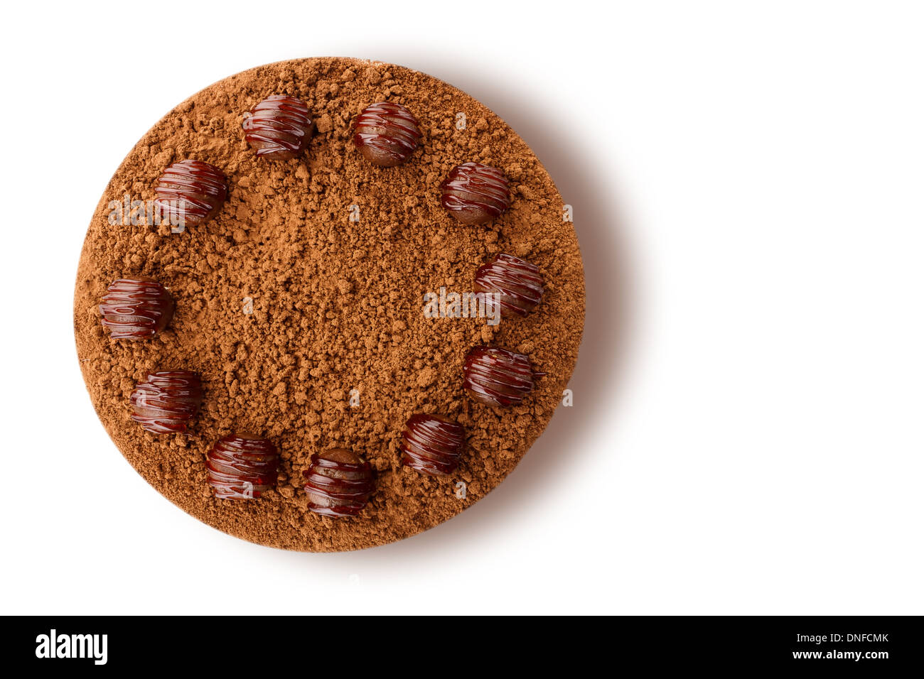 Un gâteau au chocolat en plongée des Banque D'Images