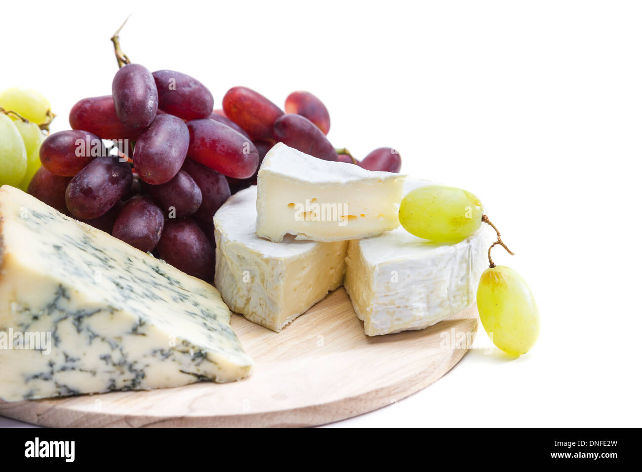 Assiette de fromage avec du Banque D'Images