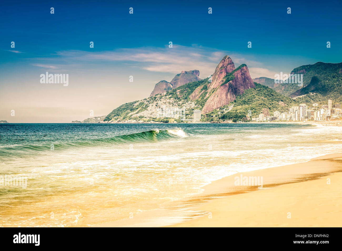 Le matin de la plage d'Ipanema, Rio de Janeiro Banque D'Images