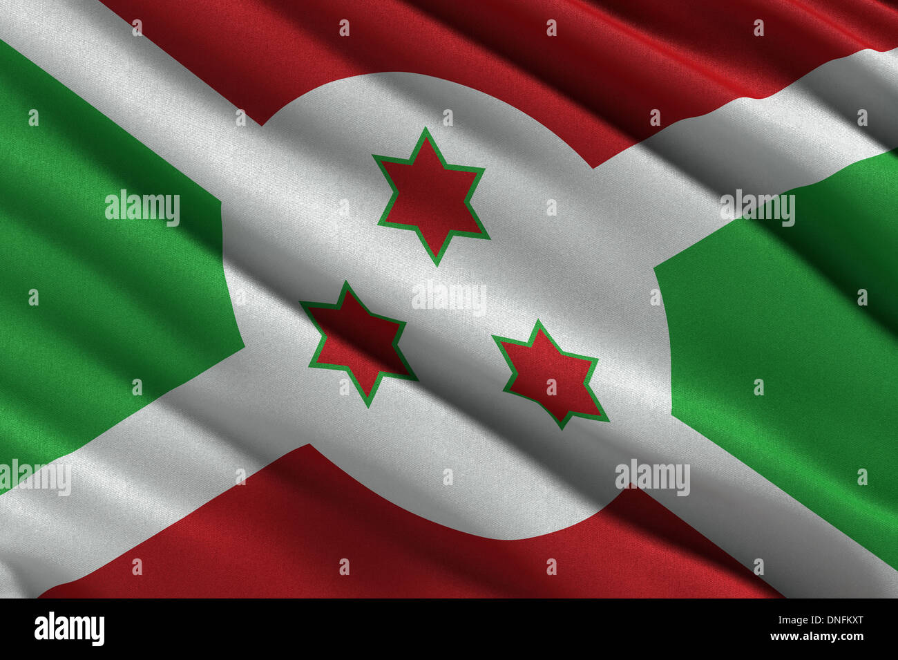 Drapeau du Burundi Banque D'Images