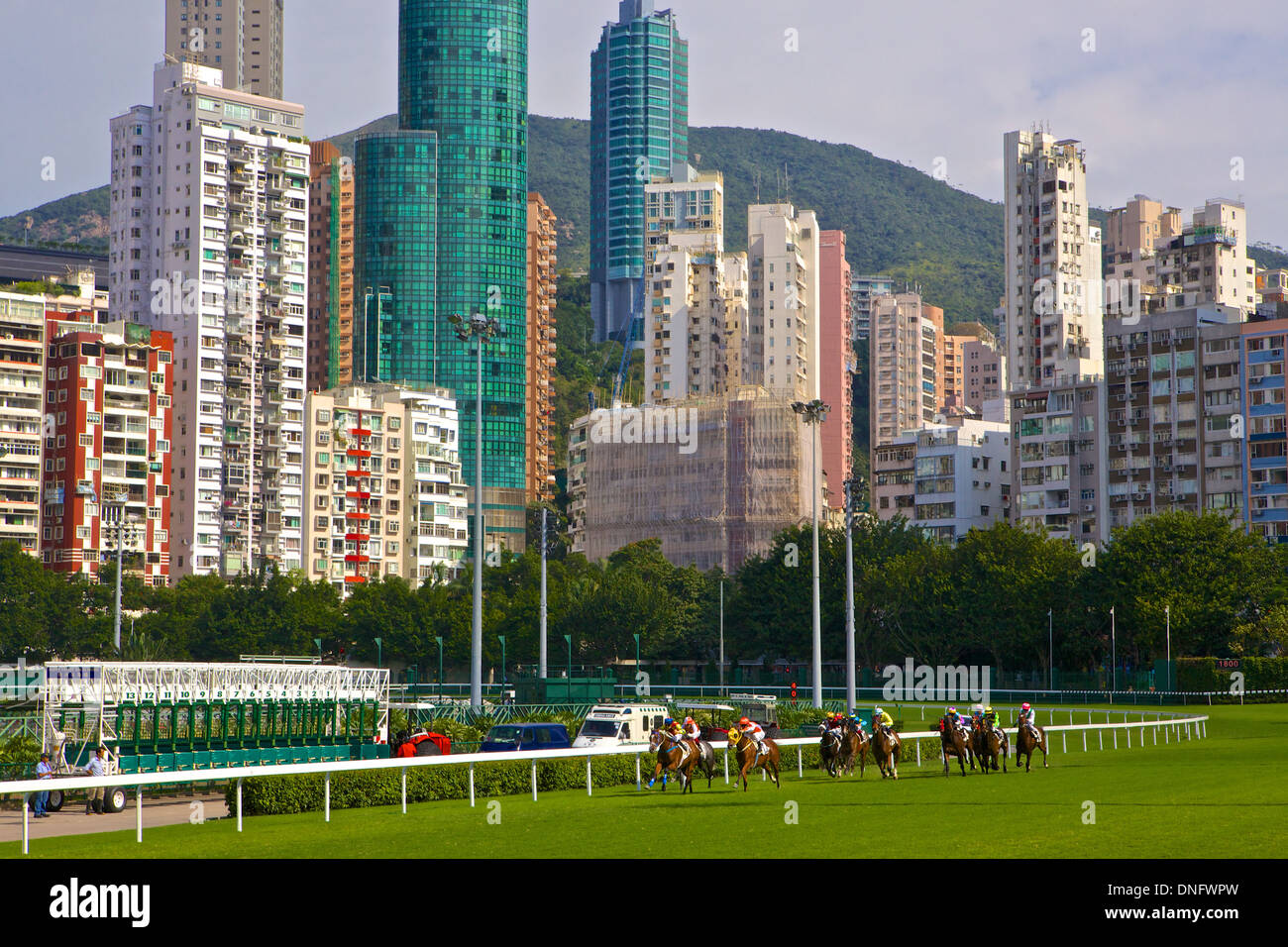 Happy Valley Racecourse, Hong Kong , Chine Banque D'Images