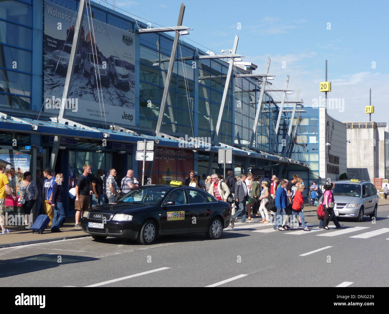 Gdansk, Pologne. Août 17, 2013. Hall d'arrivée de l'aéroport Lech Walesa de Gdansk, en Pologne, le 17 août 2013. Photo : Beate Schleep/dpa/Alamy Live News Banque D'Images