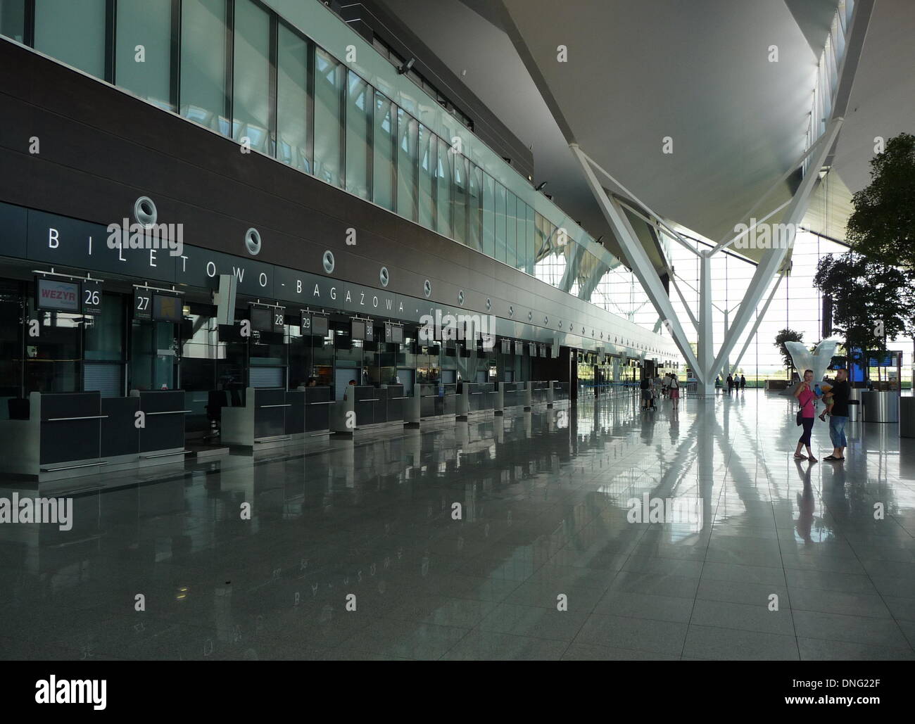 Gdansk, Pologne. Août 17, 2013. Hall de départ de l'aéroport Lech Walesa de Gdansk, en Pologne, le 17 août 2013. Photo : Beate Schleep/dpa/Alamy Live News Banque D'Images